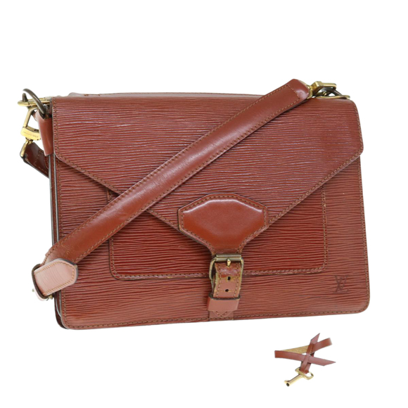 LOUIS VUITTON Epi Biface Hand Bag 2way Brown M52323 LV Auth 63093 - Picture 1 of 16